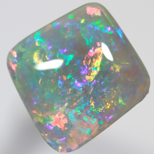 SOLID CRYSTAL OPAL Floral Harlequin pattern very bright. SEE VIDEO